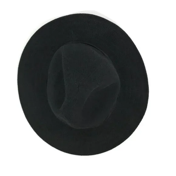 BOHO Wide‑Brim Black Floppy Hat – Soft & Flexible - Women’s O/S - Picture 8 of 11